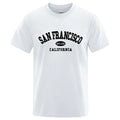 Sanfrancisco Est.1776 California Letter T-Shirts Men Fashion Oversized Tops Summer Tshirt Loose Designer Luxury Tee Clothing