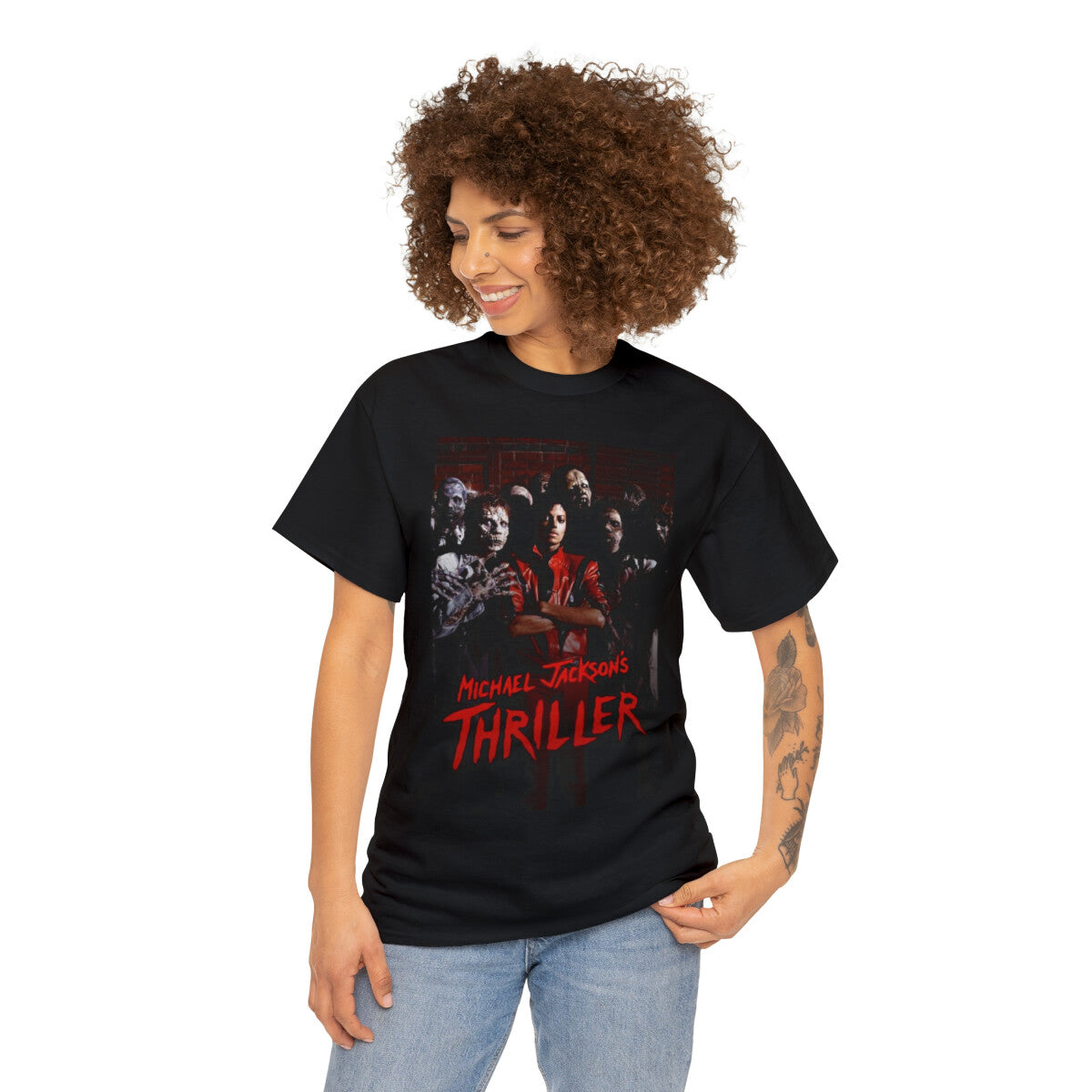 Thriller Unisex Heavy Cotton Tee, Custom Thriller Heavy Cotton Tee