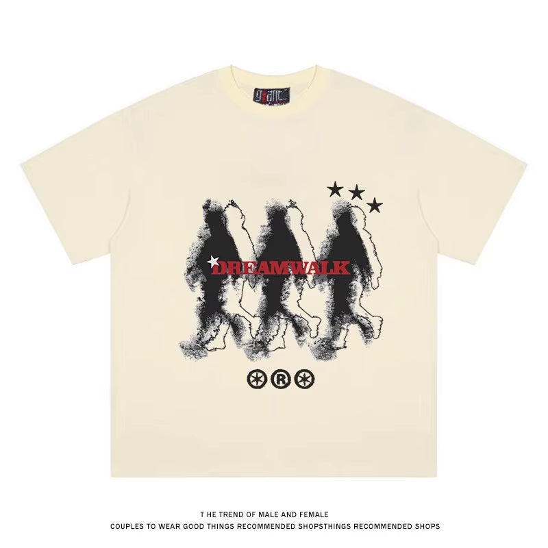 Men Graphic T-Shirts Oversized Cotton Summer Korean Fashion Y2K Streetwear Tops Short Sleeve Tees Pulovers Aesthetic Clothing